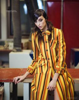 Larissa Marchiori in Color Blocking by Benjamin Kanarek for ELLE