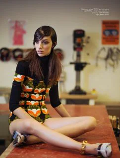 Larissa Marchiori in Color Blocking by Benjamin Kanarek for ELLE