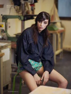 Larissa Marchiori in Color Blocking by Benjamin Kanarek for ELLE