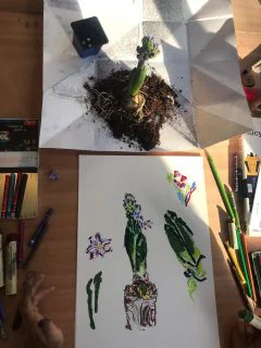 MFA drawing student Isabel Moura's art.