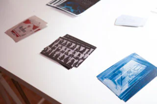 Artwork by Caroline Averill, Bonobithi Biswas and Tiffani Thompson, photo by Shreya Jain